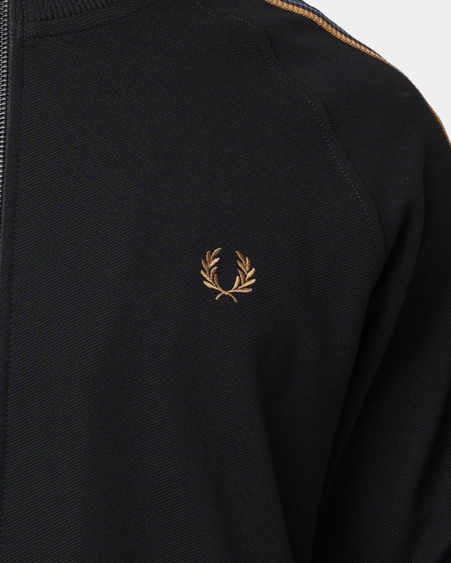 Fred Perry Medal Tape Track Jacket Black