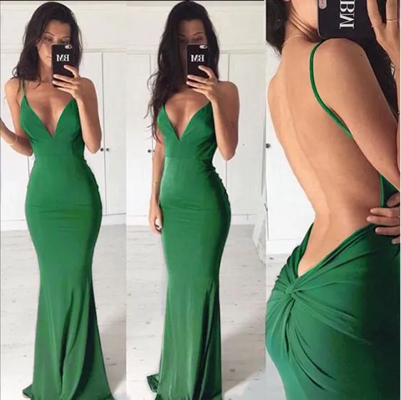 Green New style Mermaid Prom Dress      fg863