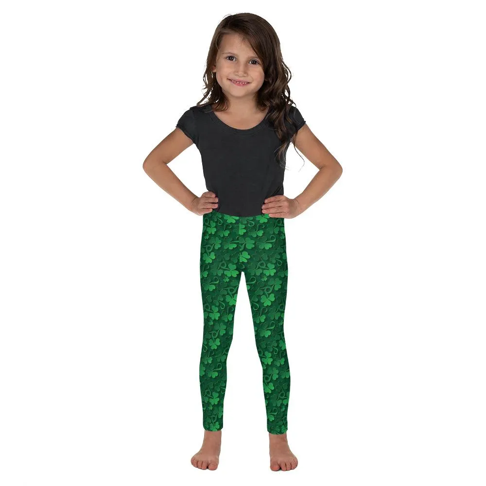 Irish 3D Shamrocks Kid's Leggings