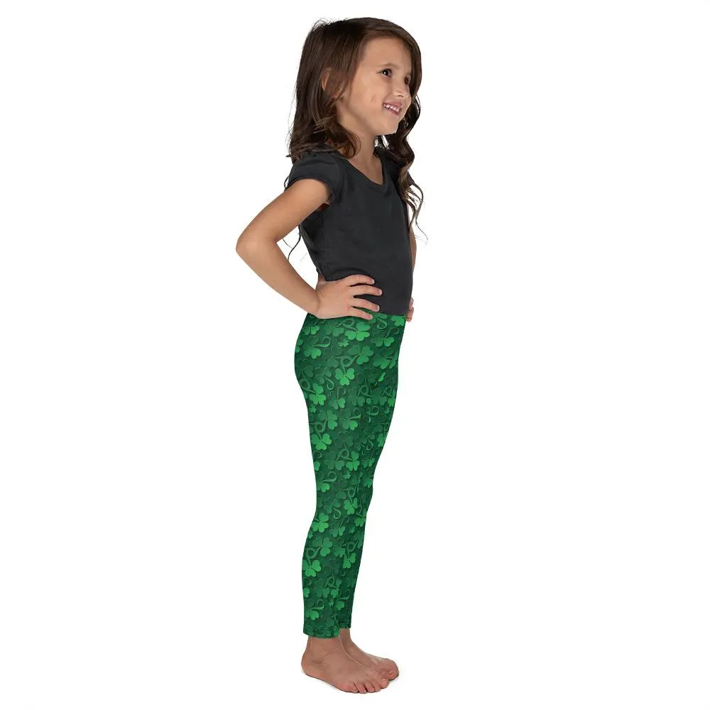 Irish 3D Shamrocks Kid's Leggings