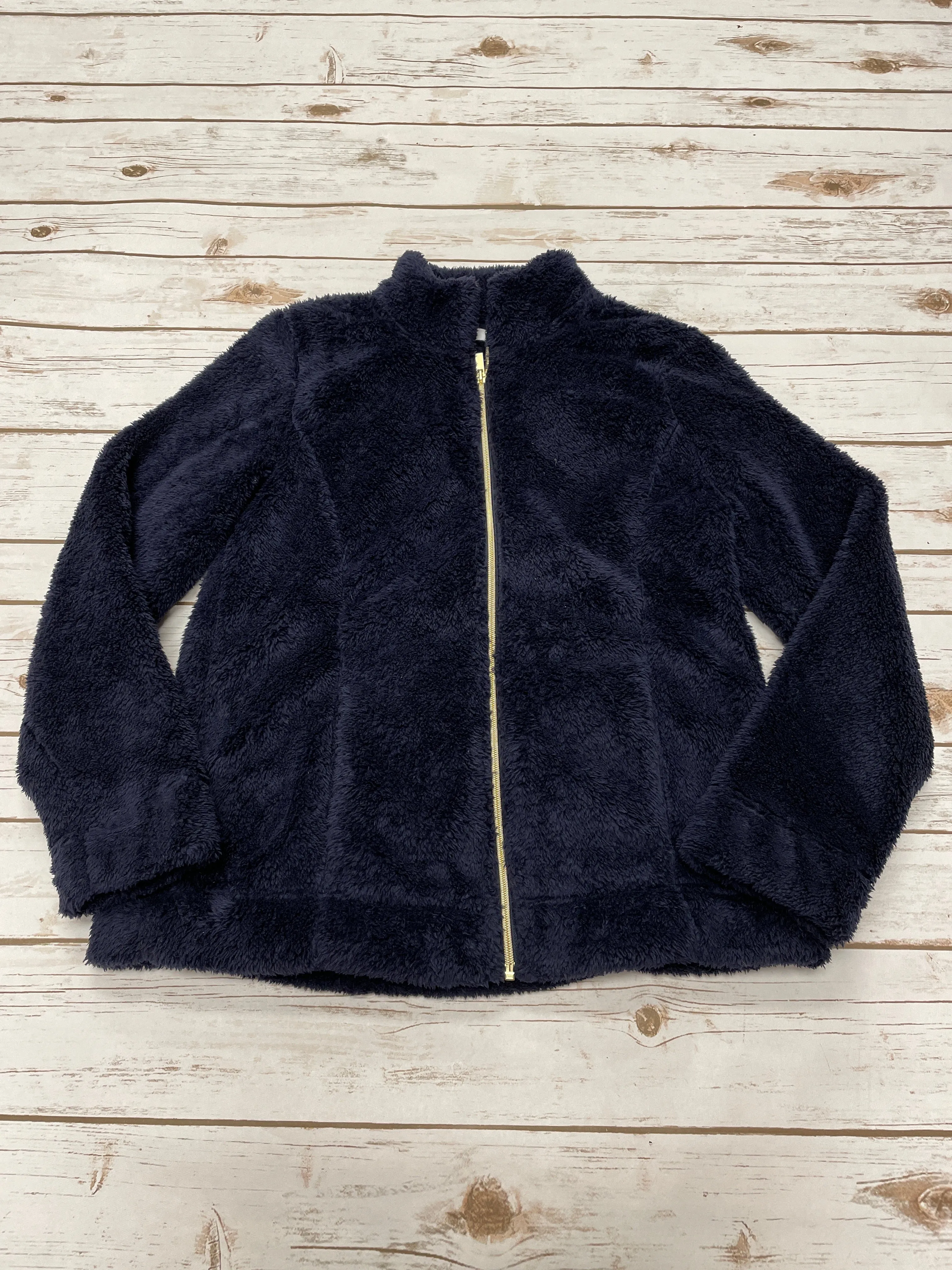 Jacket Faux Fur & Sherpa By Croft And Barrow In Navy, Size: S