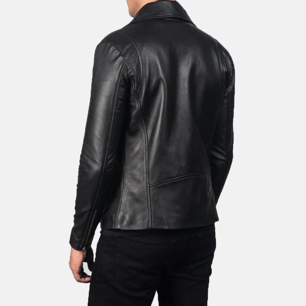 Jesse Black Leather Biker Jacket