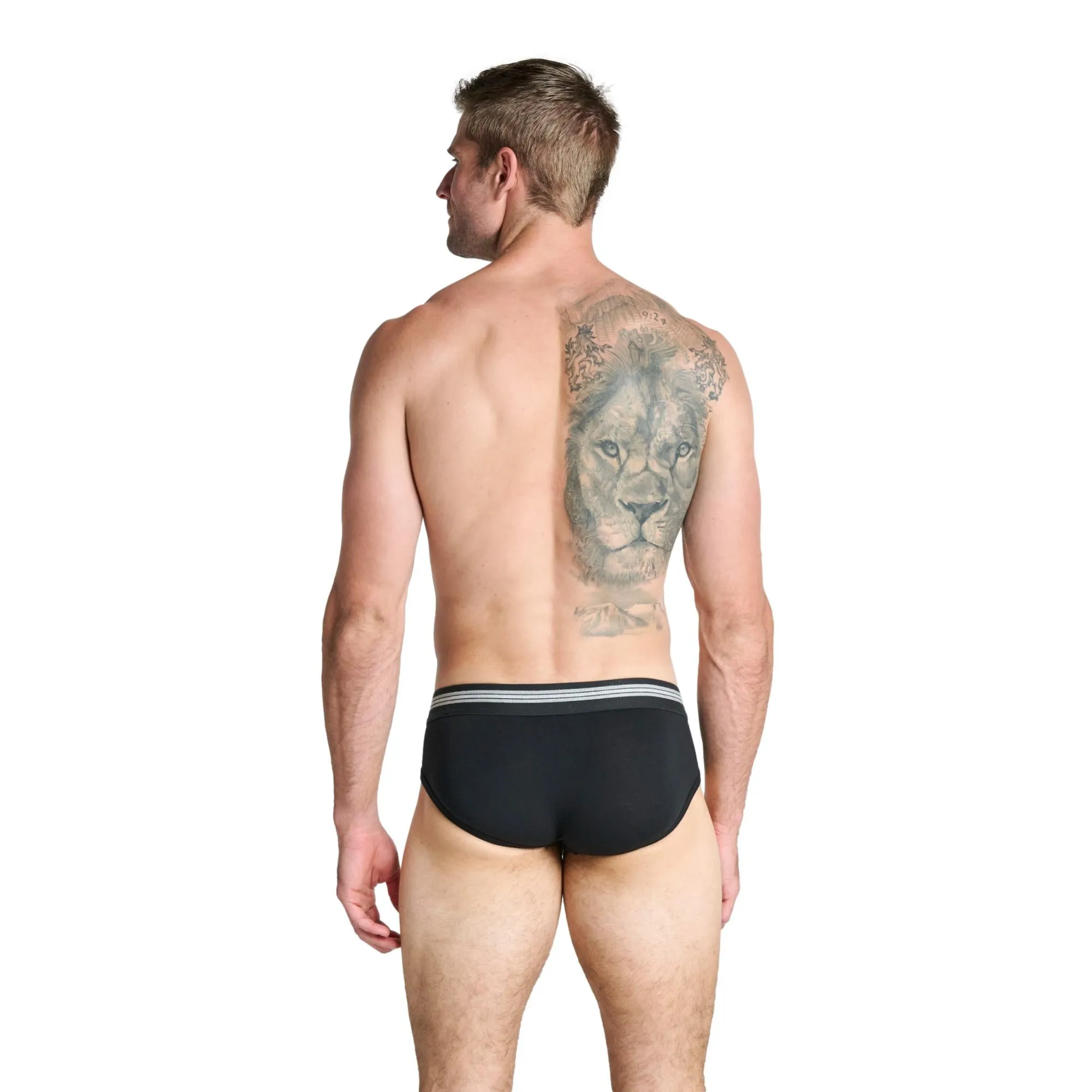 Jockey Cotton Stretch Brief 3 Pack - Black