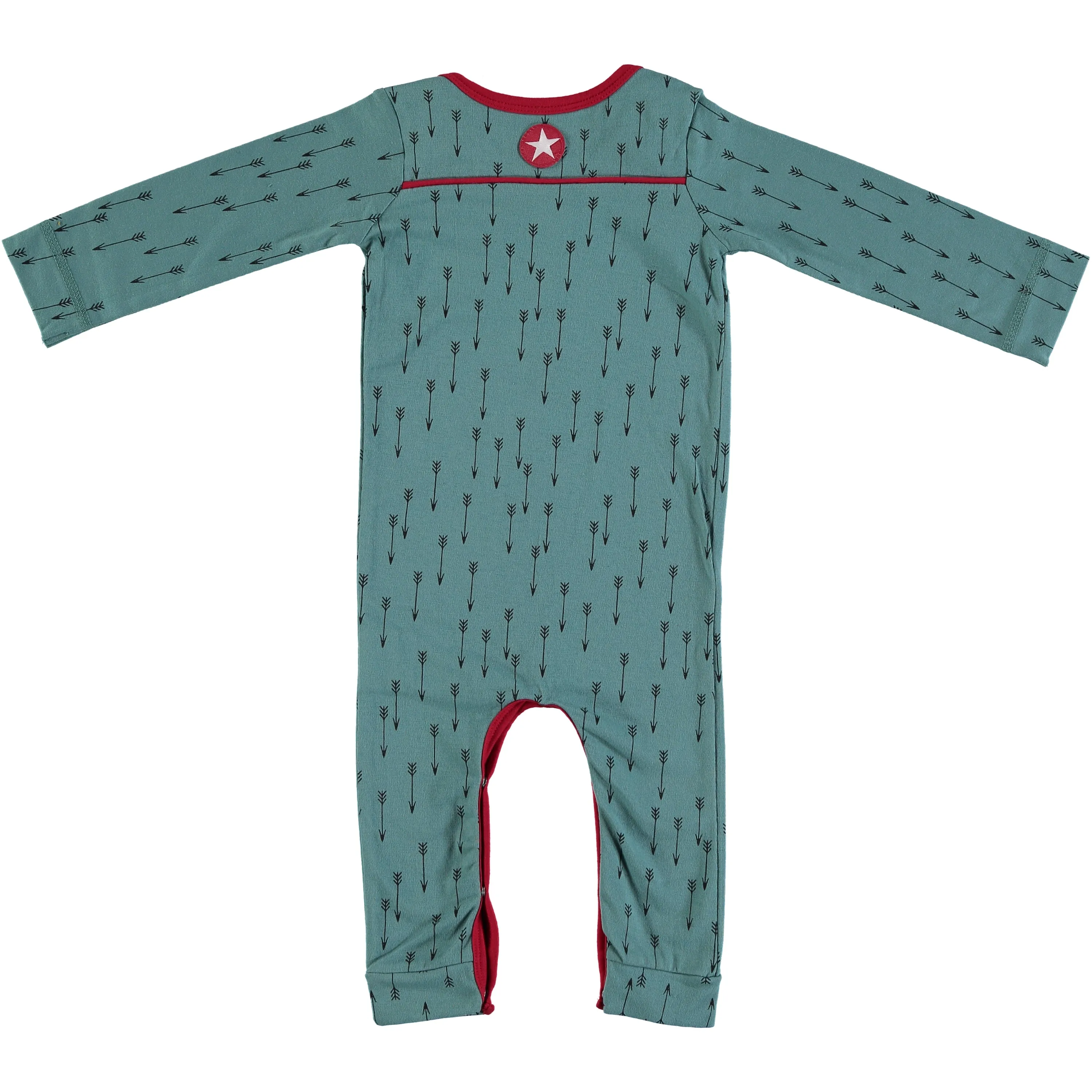 Kik Kid Organic Romper Arrow Print Blue Red