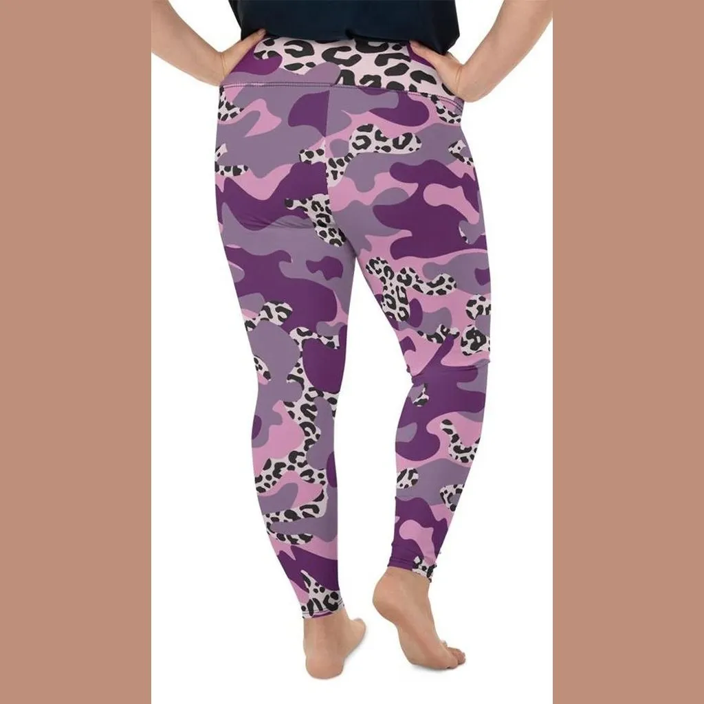 Leopard Camo Plus Size Leggings