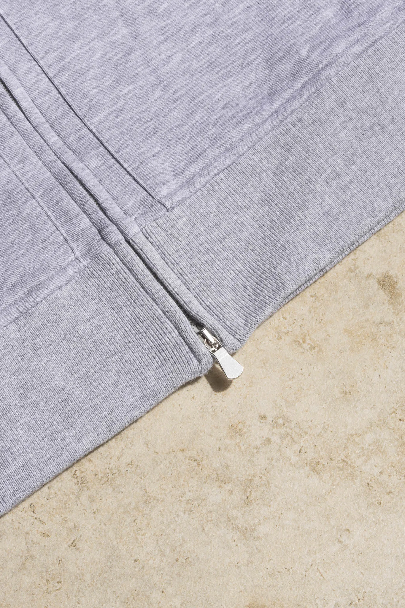 Light Grey Leisure Zip Hoodie - Made in Italy