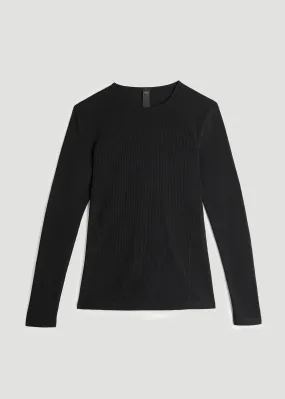 LJ&S Long Thermal Undershirt for Tall Men in Black