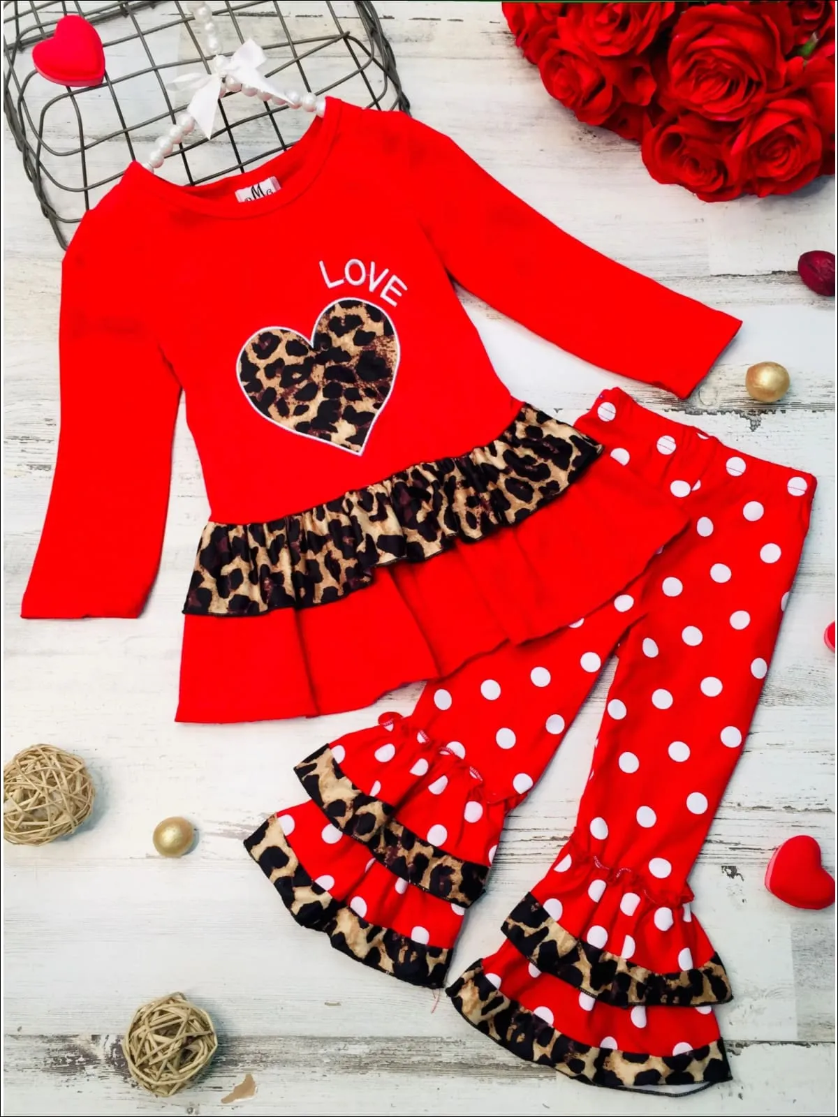 Love Fashion Tiered Ruffle Legging Set