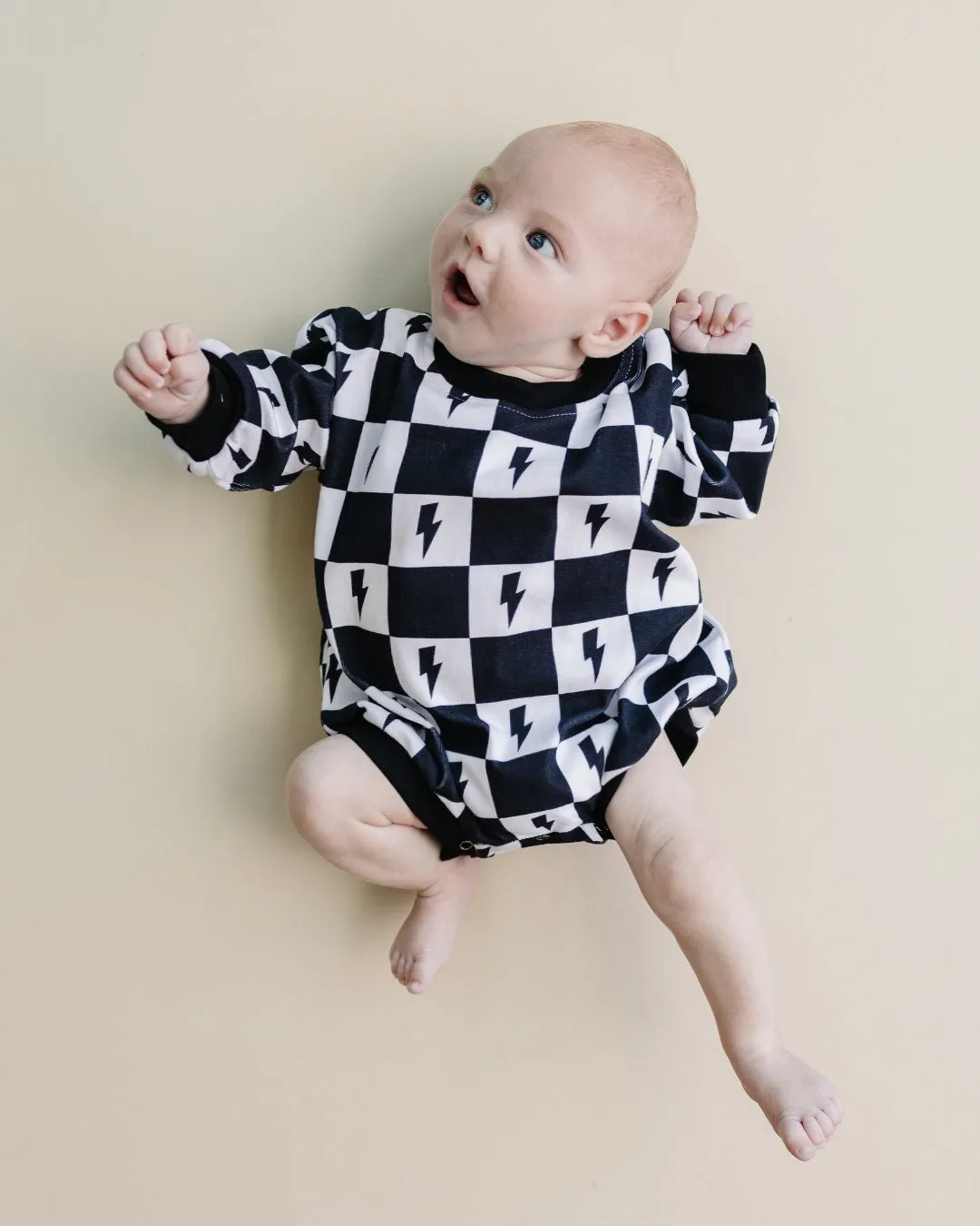 LPK Bubble Romper - Charcoal Bolts