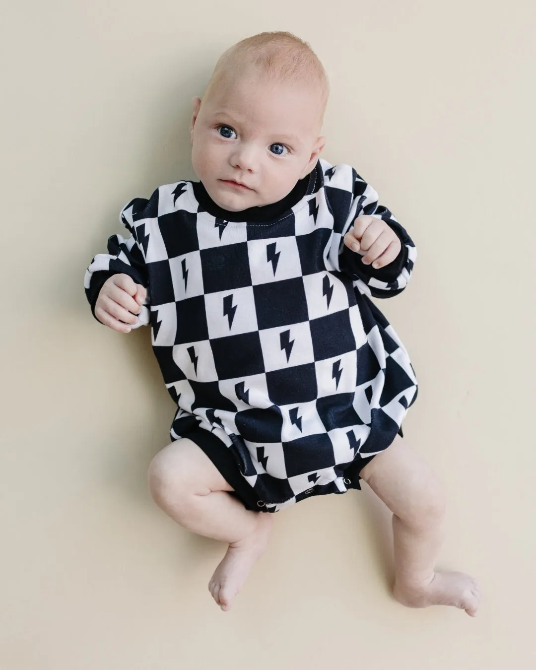 LPK Bubble Romper - Charcoal Bolts