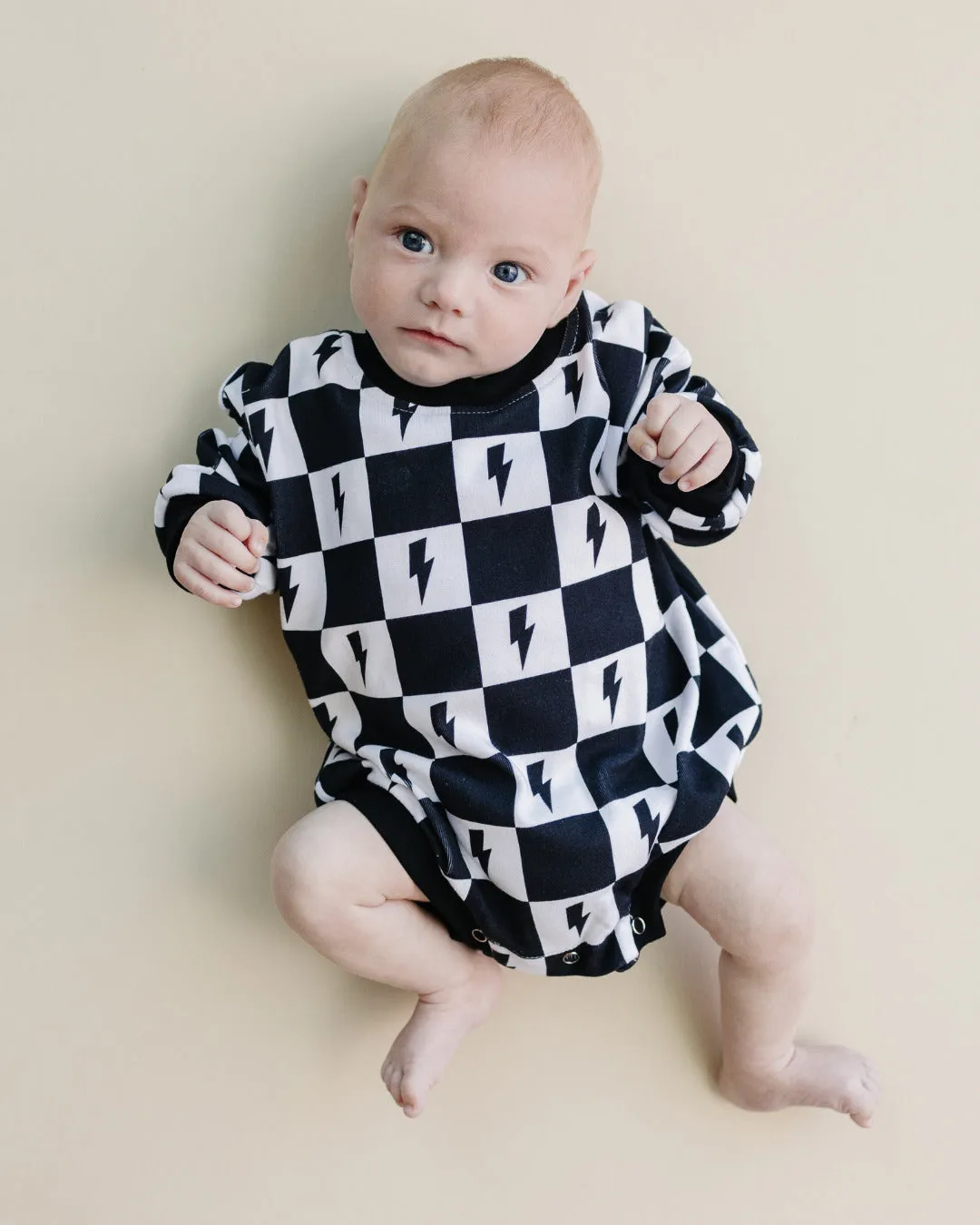 LPK Bubble Romper - Charcoal Bolts