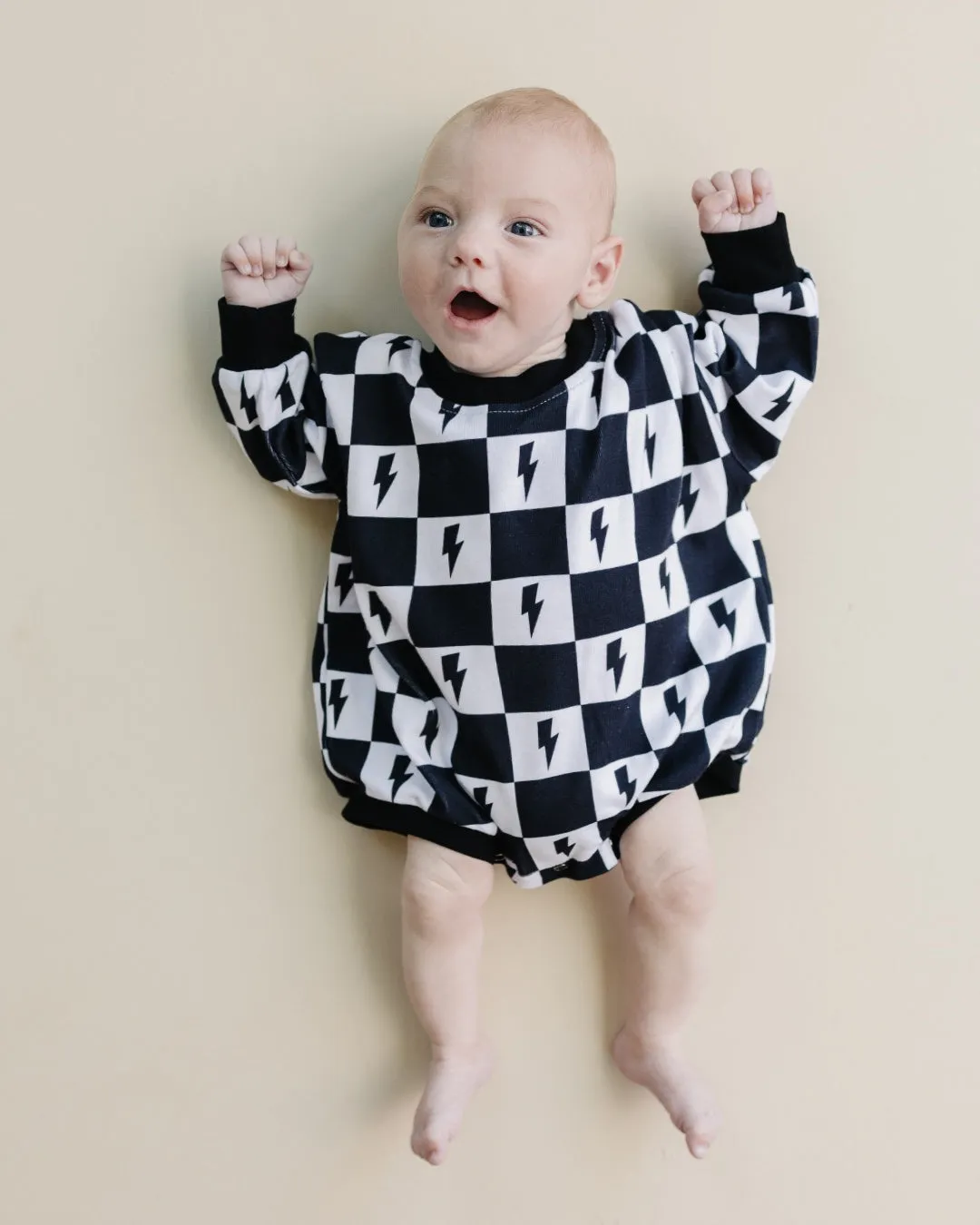 LPK Bubble Romper - Charcoal Bolts