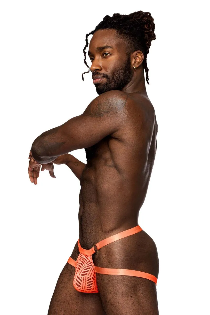 Male Power 387-284 Rude Awakening Ring Jock Color Neon Orange