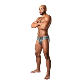 Male Power Dirty Denim Bikini Denim Print S