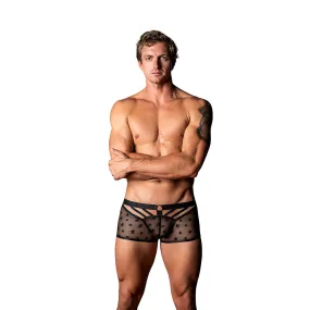 Male Power Love Star Short with Ring Black S