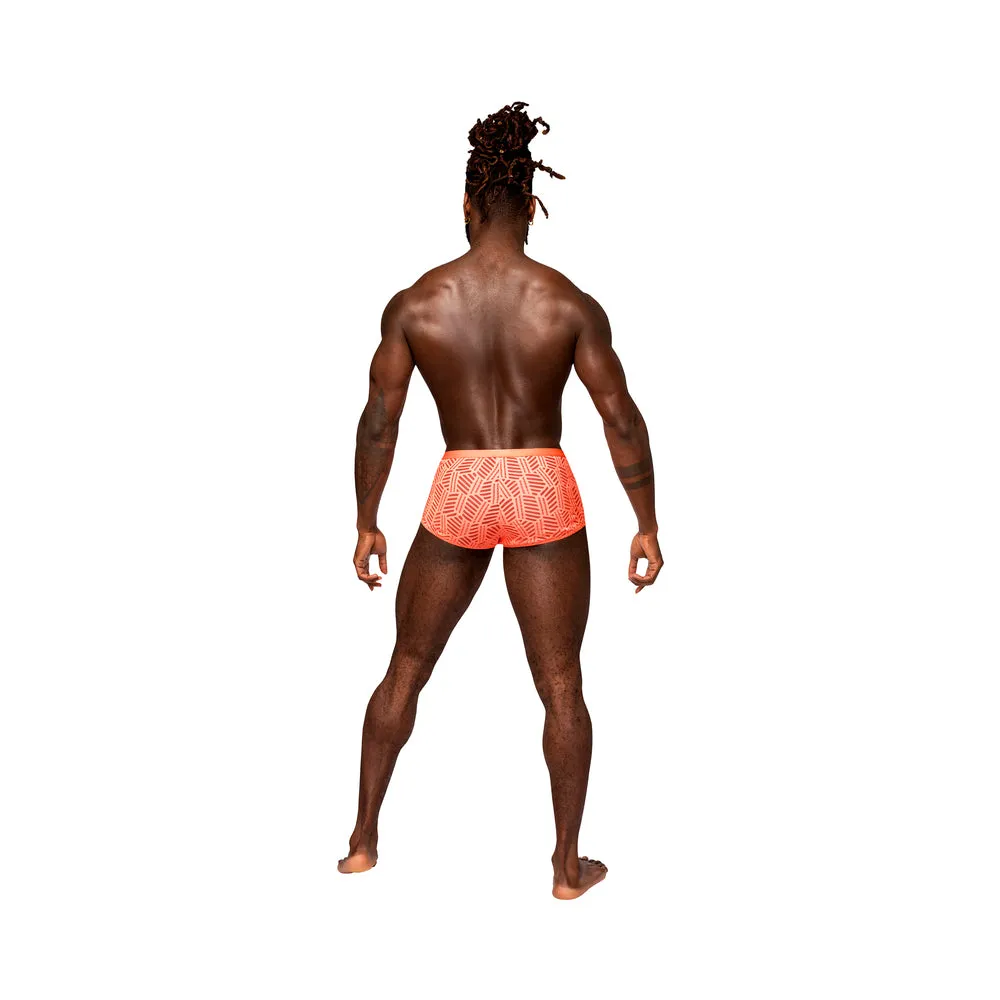 Male Power Rude Awakening Cheeky Cutout Short Neon Orange L