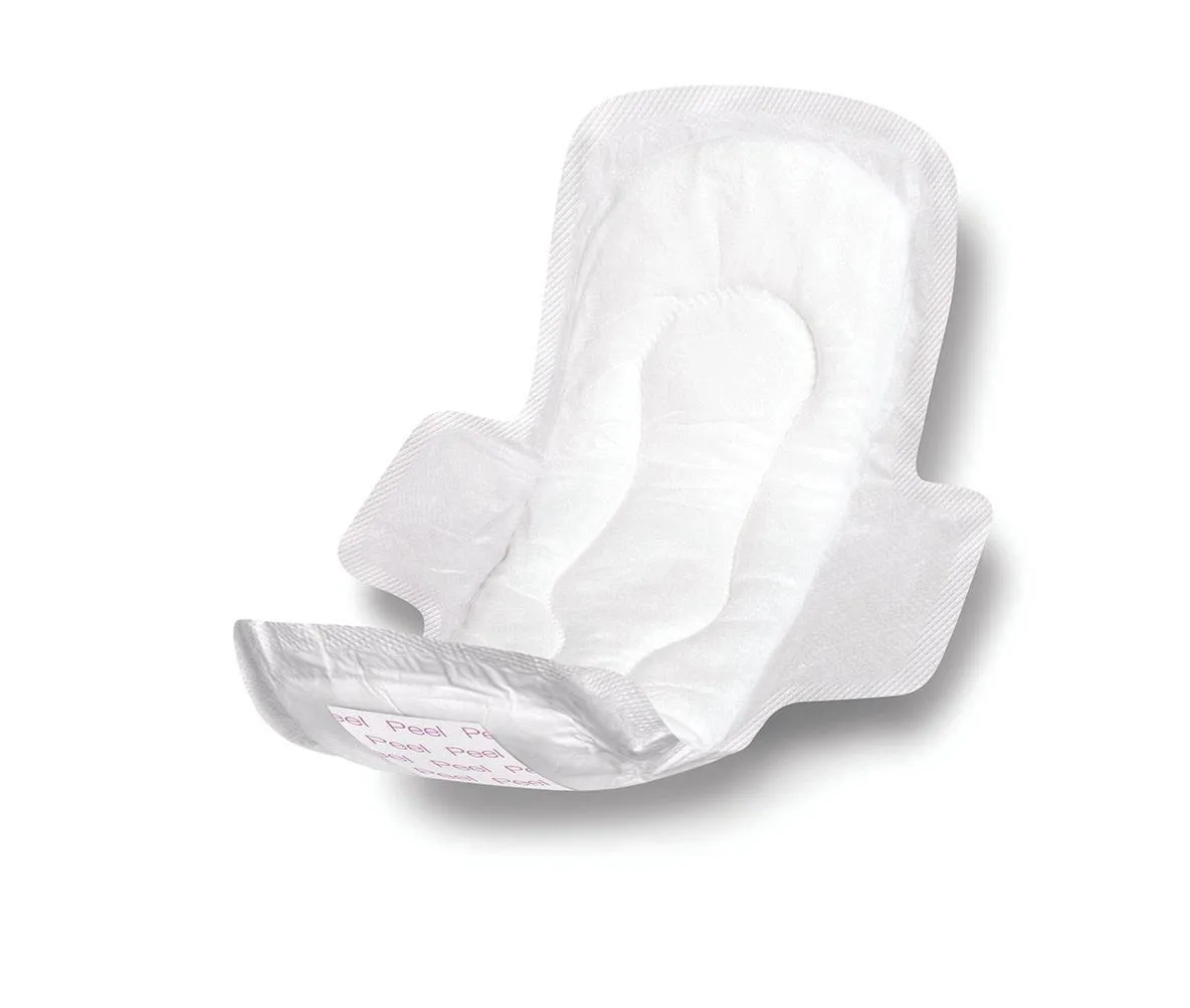 Medline Adhesive Sanitary Pads with Wings