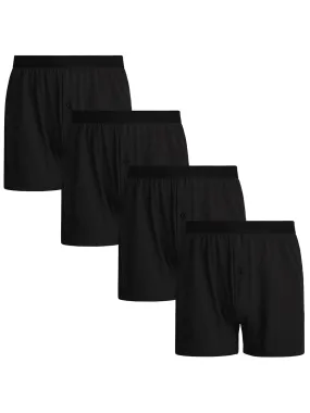 Men's Cotton Knit Boxer Shorts 4-Pack