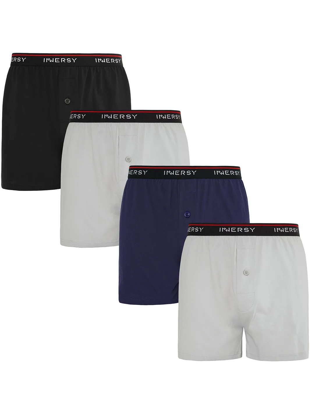 Men's Cotton Knit Boxer Shorts 4-Pack