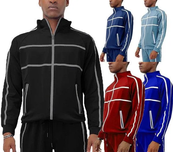 Mens Tape Stripe Track Jacket