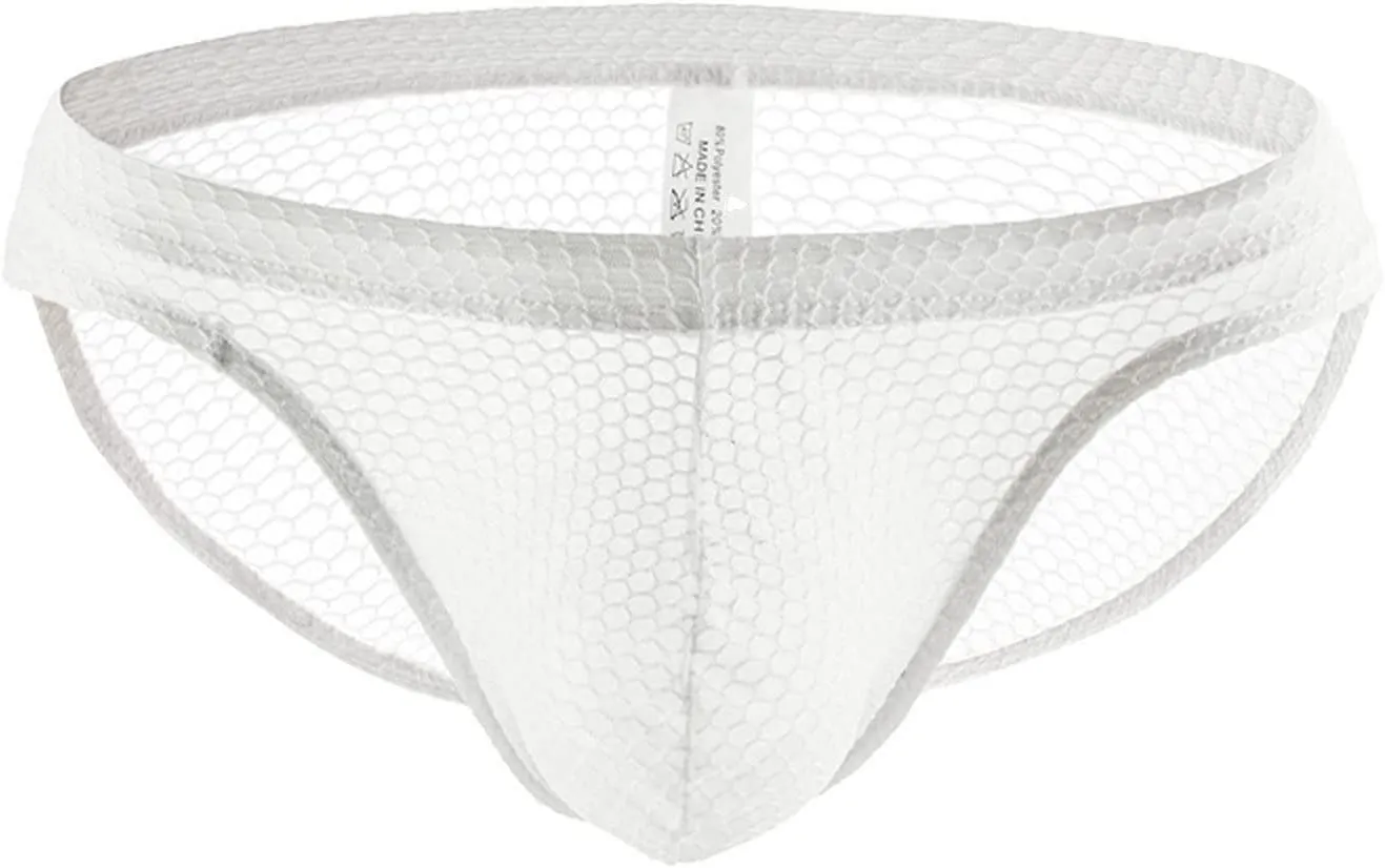 Mesh Briefs- XL (White)