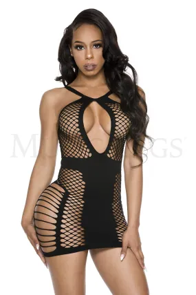 Music Legs Seamless Mini with Diamond Net Details ML6433