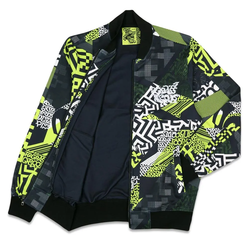 Neon Glitch Track Jacket