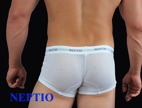 Neptio White Athletic Mesh Boxer