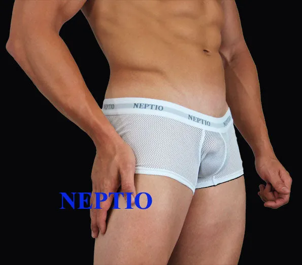 Neptio White Athletic Mesh Boxer