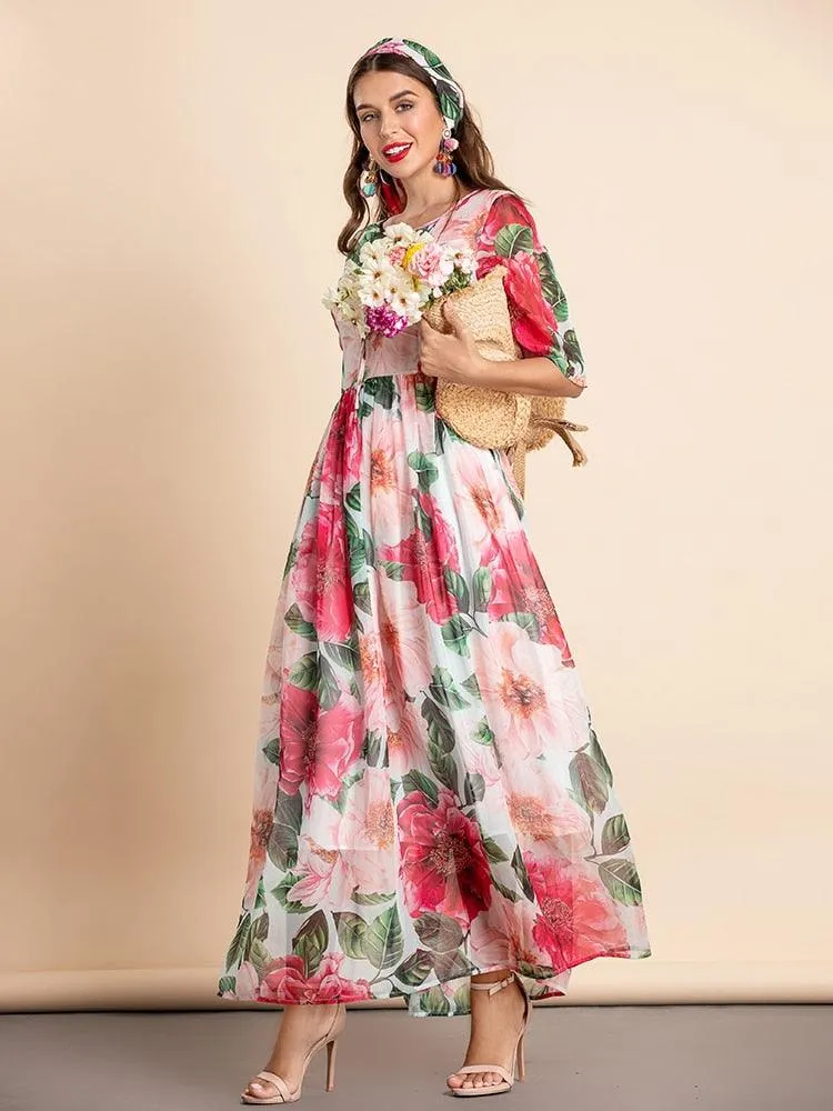 New 2022 Fashion Designer Summer Chiffon Dress