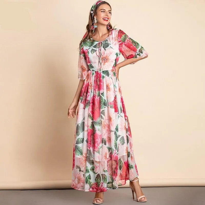 New 2022 Fashion Designer Summer Chiffon Dress