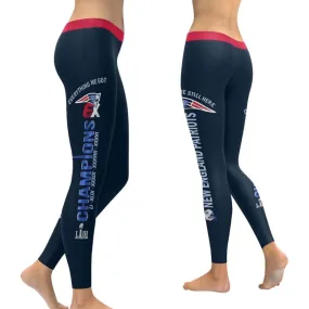 New england patriots Leggings Navy Blue Red|Nfl Super bowl 6x champions Yoga Pants