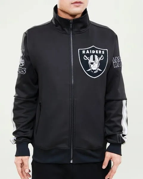 NFL OAKLAND RAIDERS CLASSIC MEN'S TRACK JACKET (BLACK)