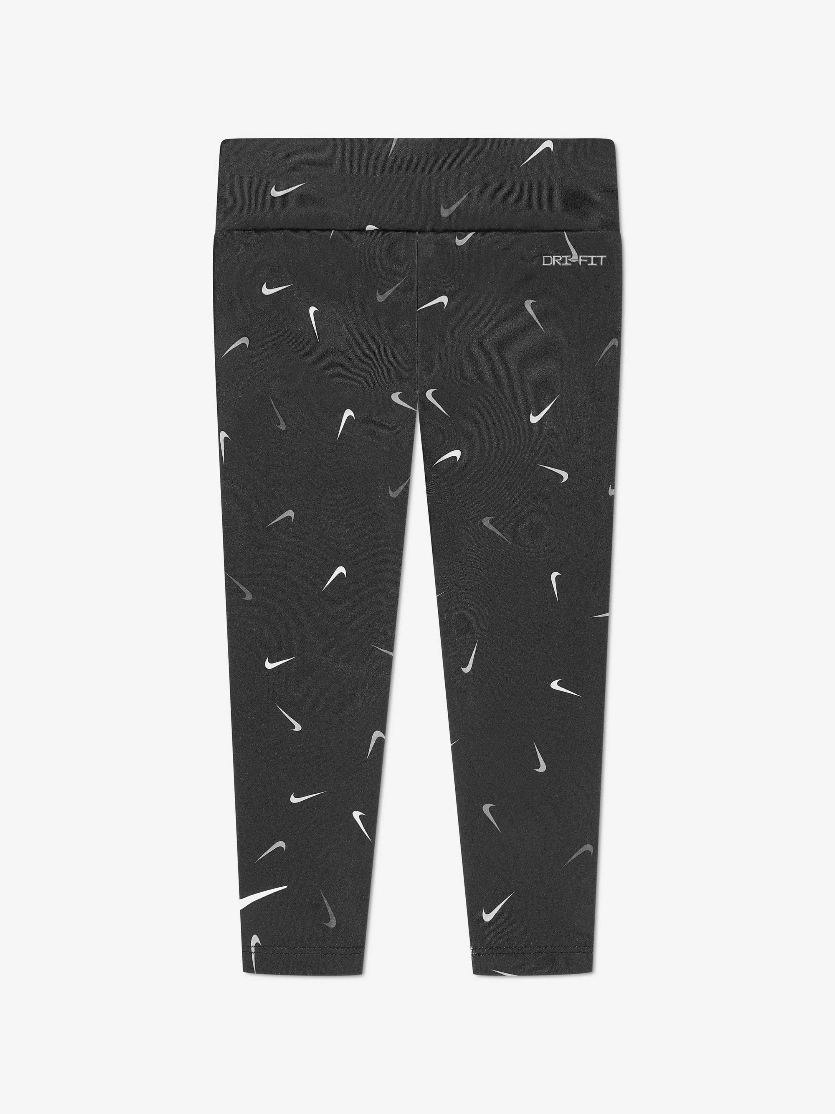 Nike Girls Essential Dri-Fit Logo Leggings in Black