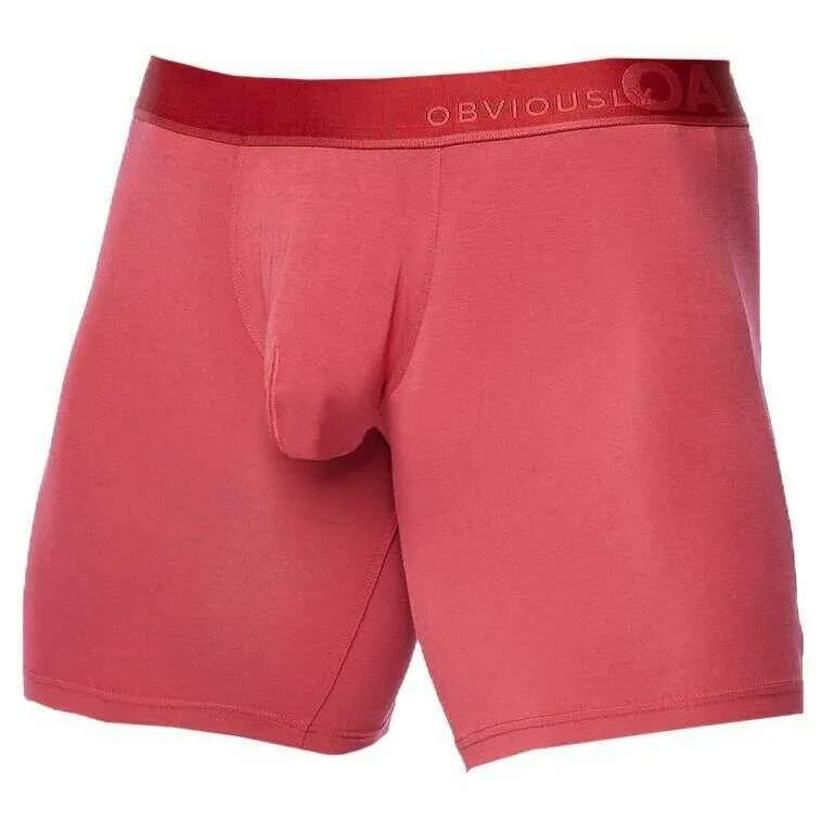 Obviously PrimeMan Boxer Brief 6inch Leg - Brick Red