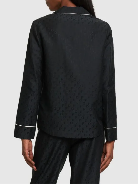 Off-White   Silk blend jacquard pajama shirt 