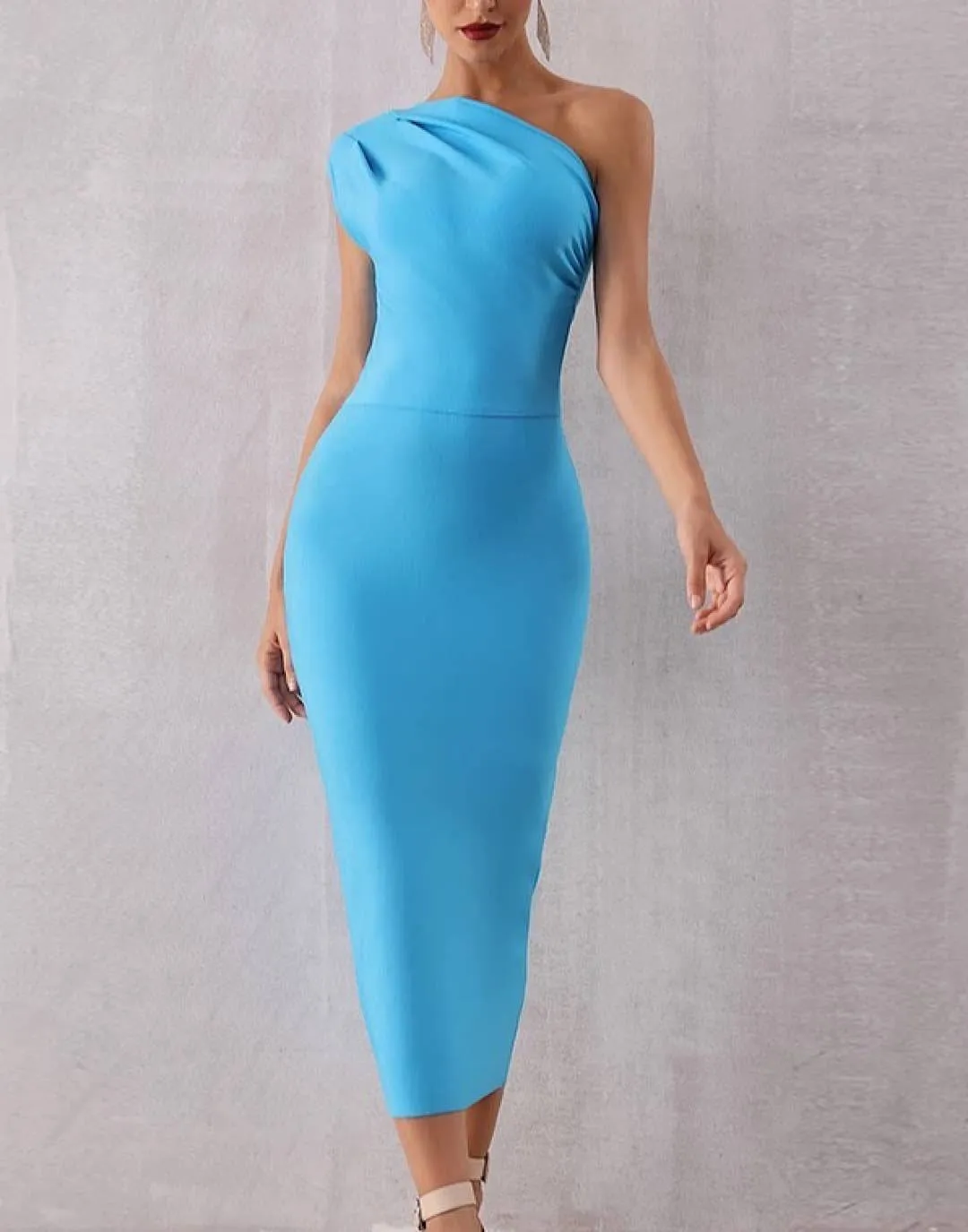 One Shoulder Slim Bandage Dress