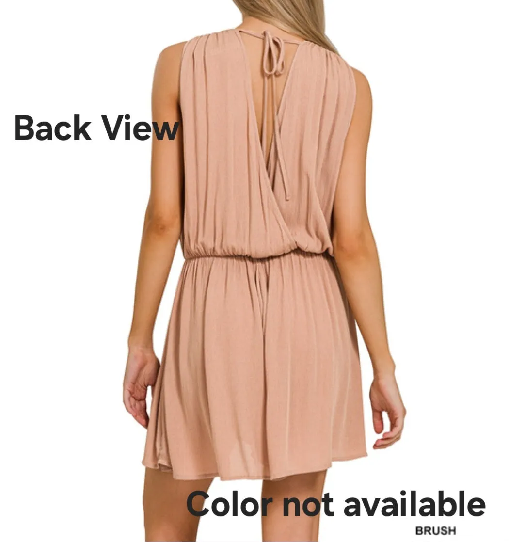 Open Back Draped Romper