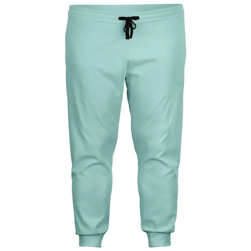 Pale Pastel Blue Cool Green Joggers | Unisex | with PLUS sizes | Bright Pale Pastel Blue Cool Green | C30M0Y15K0