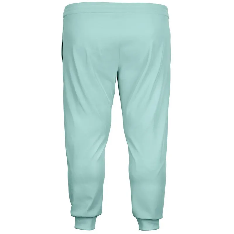 Pale Pastel Blue Cool Green Joggers | Unisex | with PLUS sizes | Bright Pale Pastel Blue Cool Green | C30M0Y15K0