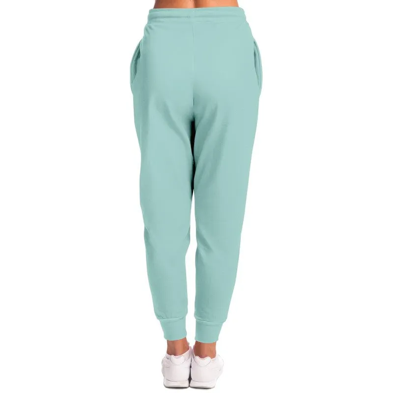 Pale Pastel Blue Cool Green Joggers | Unisex | with PLUS sizes | Bright Pale Pastel Blue Cool Green | C30M0Y15K0