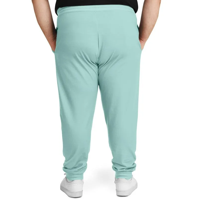 Pale Pastel Blue Cool Green Joggers | Unisex | with PLUS sizes | Bright Pale Pastel Blue Cool Green | C30M0Y15K0