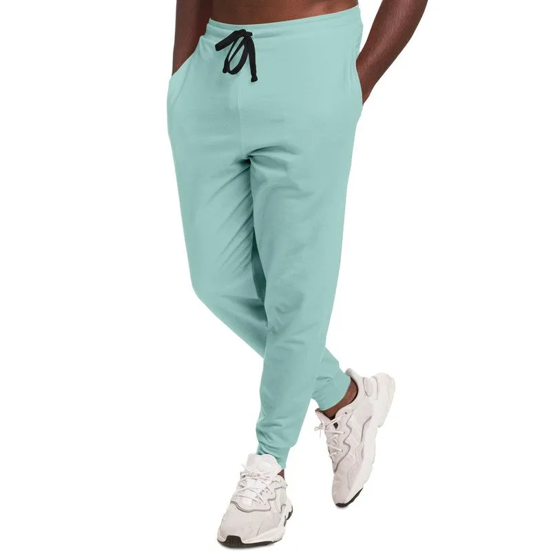 Pale Pastel Blue Cool Green Joggers | Unisex | with PLUS sizes | Bright Pale Pastel Blue Cool Green | C30M0Y15K0