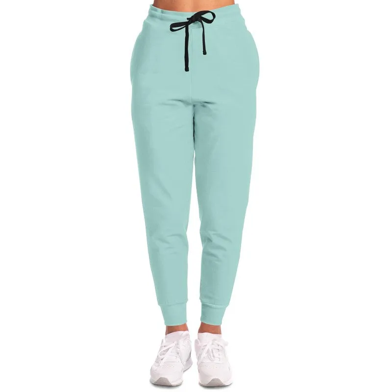 Pale Pastel Blue Cool Green Joggers | Unisex | with PLUS sizes | Bright Pale Pastel Blue Cool Green | C30M0Y15K0