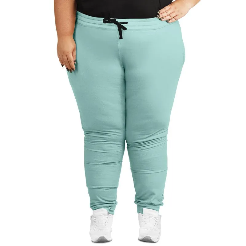 Pale Pastel Blue Cool Green Joggers | Unisex | with PLUS sizes | Bright Pale Pastel Blue Cool Green | C30M0Y15K0