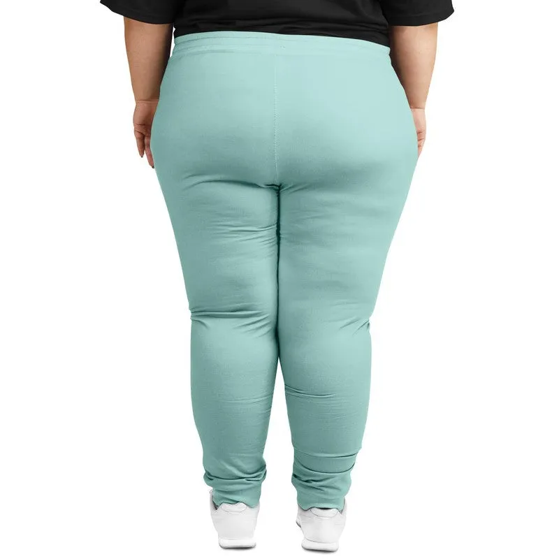 Pale Pastel Blue Cool Green Joggers | Unisex | with PLUS sizes | Bright Pale Pastel Blue Cool Green | C30M0Y15K0