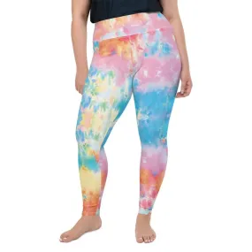 Pastel Tie Dye Plus Size Leggings