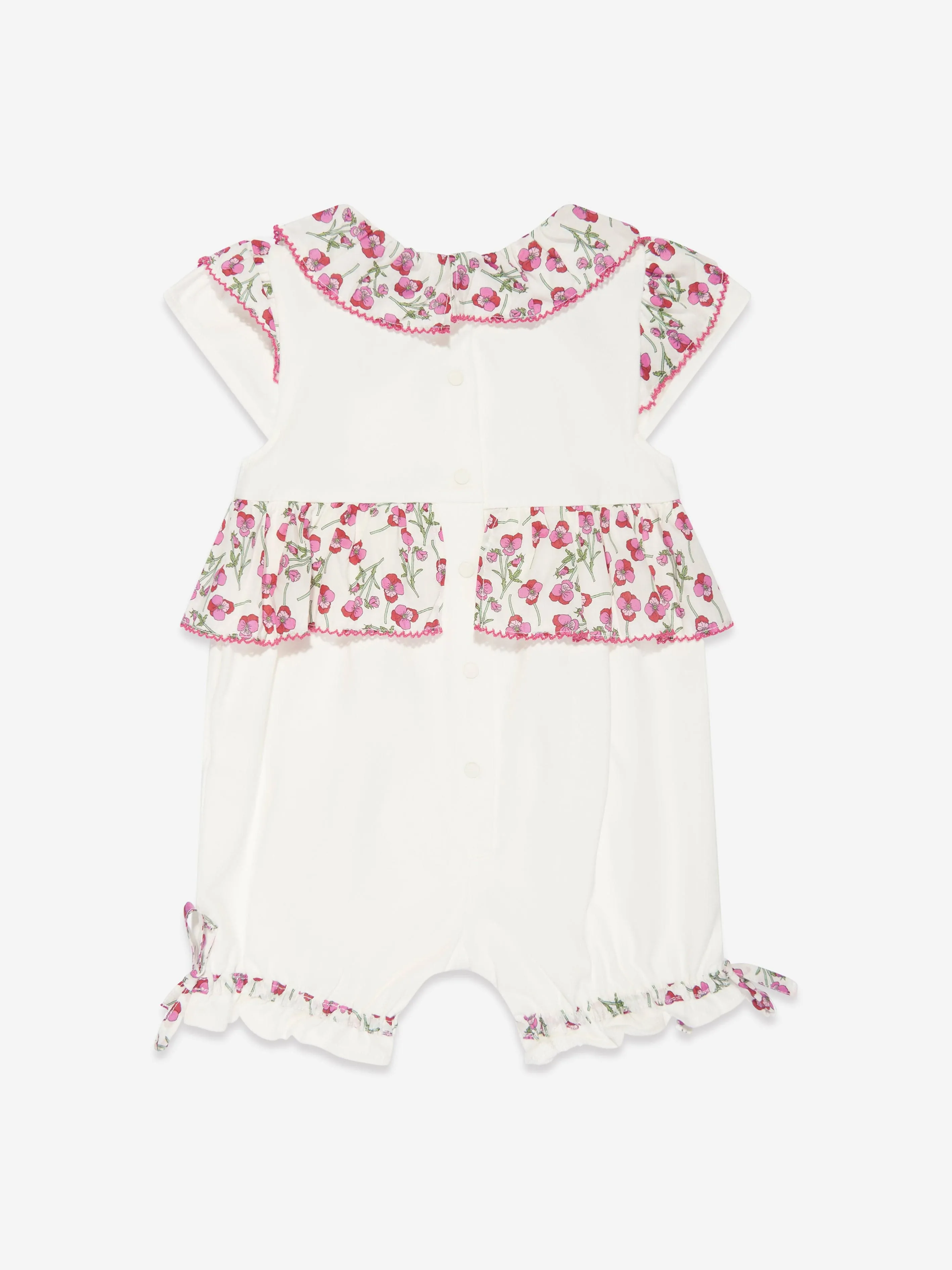 Patachou Baby Girls Spring Liberty Floral Romper in Ivory