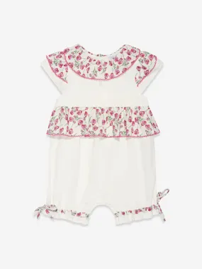 Patachou Baby Girls Spring Liberty Floral Romper in Ivory