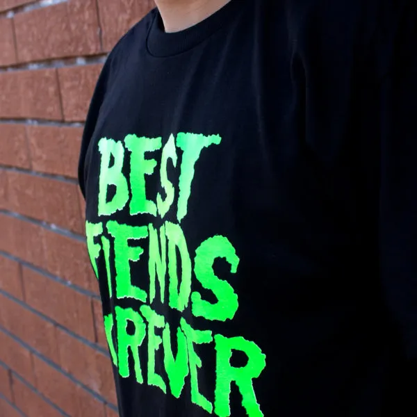 Pins & Bones Best Fiends Forever, Fiend Shirt, Misfits Clothing Inspired, Black Cotton T-Shirt